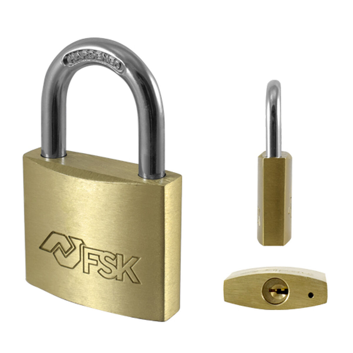 Замок с ключом Ferrestock Латунь 30 mm